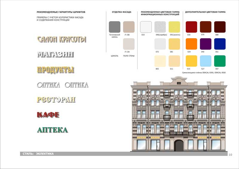 Карта вывесок. Подобрать цвет вывески к фасаду. Сочетание цветов для вывески. Цветовая гамма объявлений на зданиях. Цветовая гамма музеев фасады.